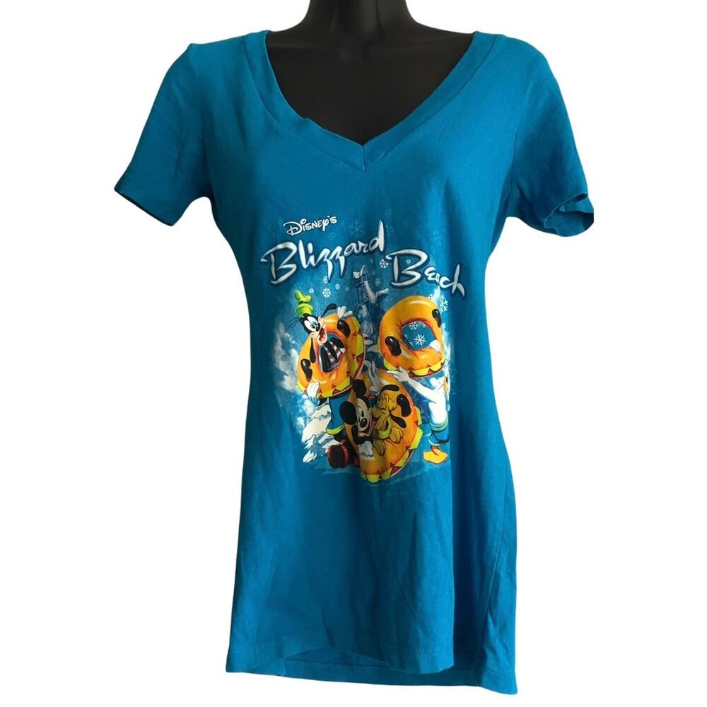 Disney Parks WDW Womens Shirt Small Blizzard Bleach T Shirt Mickey Donald Goofy